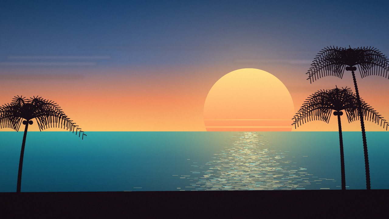The DAG Band hero artwork, a Gulf Coast sunset